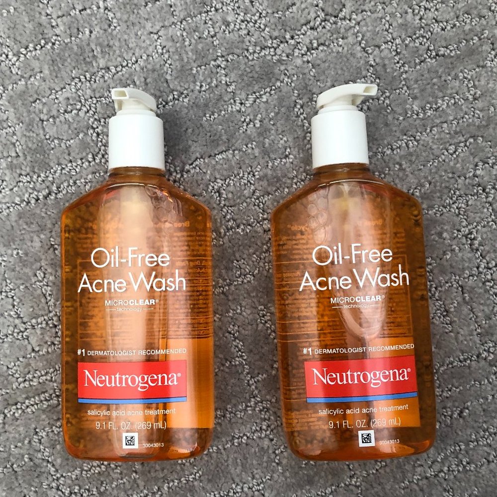 Neutrogena Oil Free Acne Wash (2 bottles, 9.1 oz )